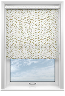Watercolour Leaves, Golden Brown - Roller Blind